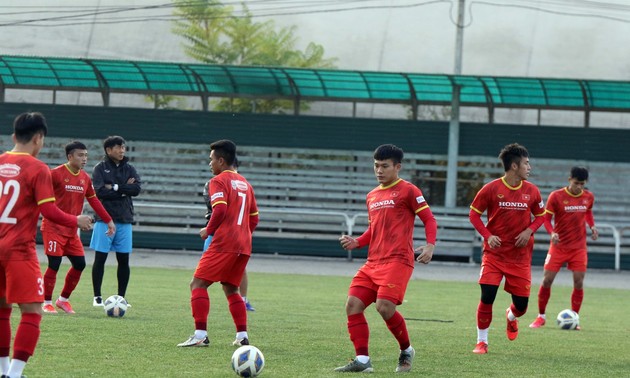 Erstes Training der vietnamesischen U23-Fußballnationalmannschaft in Kirgisistan