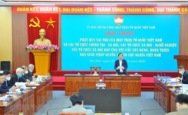 Entfaltung der Rolle der Vaterländischen Front Vietnams beim Aufbau des Rechtsstaates
