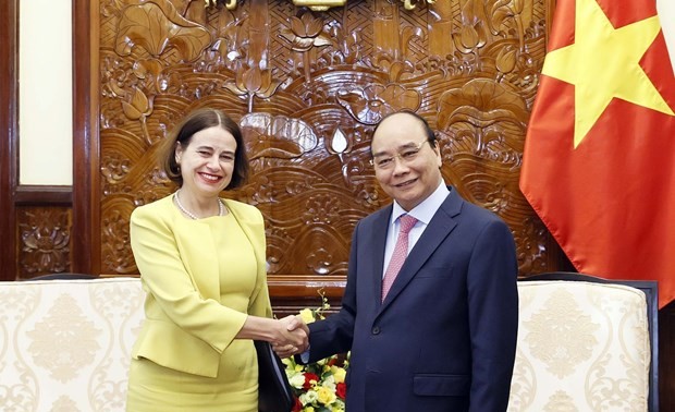 Staatspräsident Nguyen Xuan Phuc empfängt Australiens Botschafterin Robyn Mudie