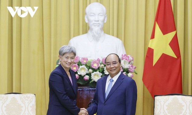 Staatspräsident Nguyen Xuan Phuc empfängt Australiens Außenministerin Penny Wong