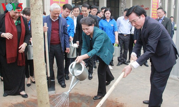 越南国会办公厅接收和种植羊蹄甲