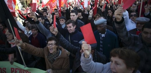 Demonstration in Portugal gegen Sparetat