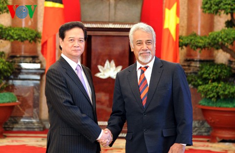 Premierminister Nguyen Tan Dung empfängt Osttimors Premier Xanana Gusmão