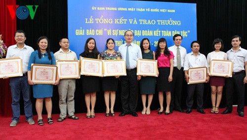 Stimme Vietnams gewinnt neun Preise des Pressewettbewerbs für Solidarisierung der Nation