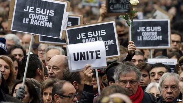 Riesiger Marsch in Frankreich zum Protest gegen den Terror