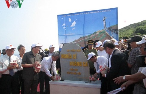 Baubeginn der Gedenkstätte „Rechtschaffener Mann auf Hoang Sa“