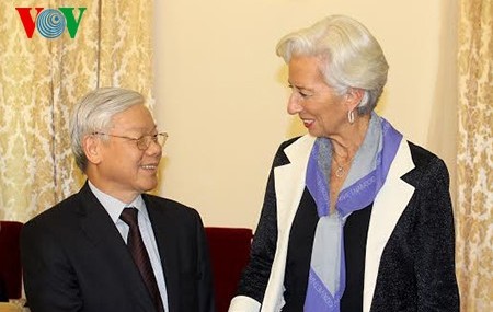 KPV-Generalsekretär Nguyen Phu Trong trifft IWF-Generaldirektorin