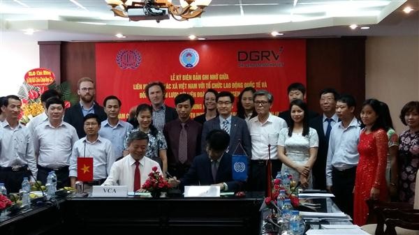 Unterzeichnung von MoU zwischen ILO und Genossenschaftsunion Vietnams
