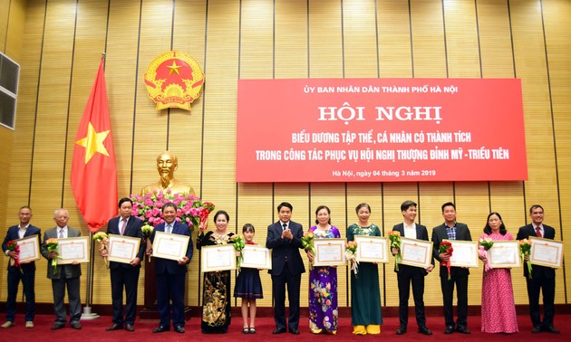Hanoi würdigt Kollektive und Einzelpersonen für ihre Beiträge zum USA-Nordkorea-Gipfel