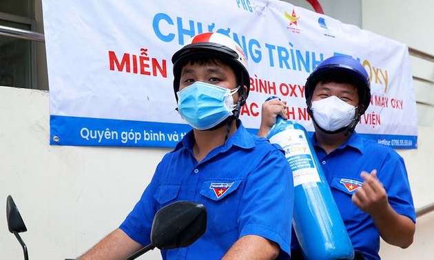Jugendverband in Hanoi hilft Covid-19-Patienten mit Sauerstoff