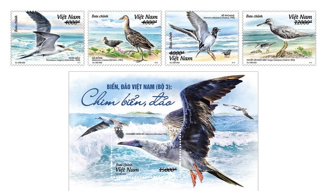Briefmarkenserie „Meer und Inseln Vietnams: Meeresvögel“ herausgegeben