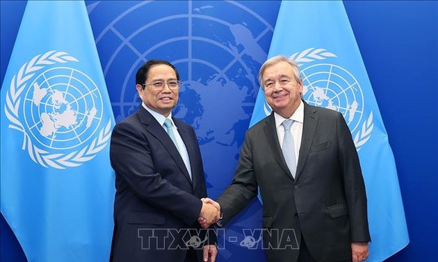 Premierminister Pham Minh Chinh trifft UN-Generalsekretär Antonio Guterres