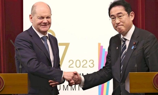 Japans Premierminister Kishida besucht Deutschland