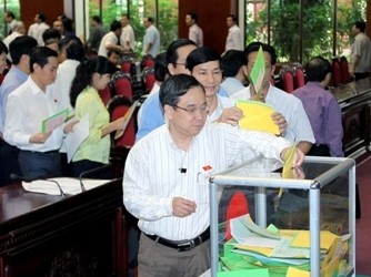 MN Vietnam mengumumkan hasil pengambilan suara kepercayaan terhadap 47 jabatan yang dipilih atau diesahkan MN
