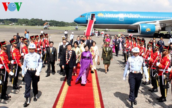 Presiden Vietnam, Truong Tan Sang tiba di Jakarta, memulai kunjungan kenegaraan di Indonesia