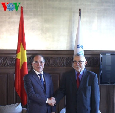 Ketua MN Vietnam, Nguyen Sinh Hung beraudiensi kepada Ketua IPU, Abdelwahad Radi
