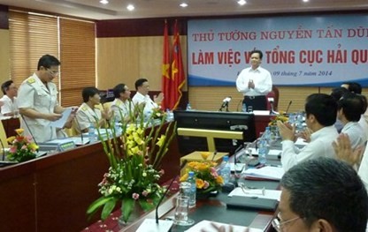 PM Vietnam, Nguyen Tan Dung melakukan temu kerja dengan para pemimpin teras Direktorat Jenderal Beacukai