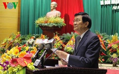 Presiden Truong Tan Sang menghadiri acara peringatan ultah ke-40 Hari Jadinya Departemen Umum Teknik (Kemlu Vietnam)