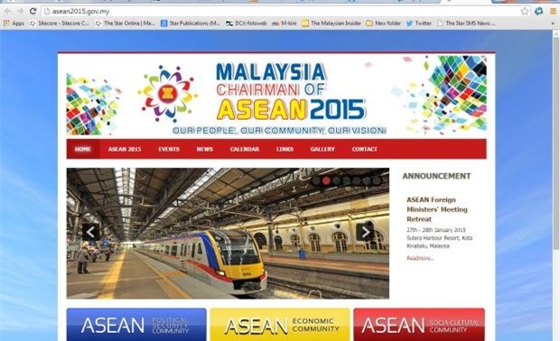 Malaysia meresmikan website ASEAN 2015