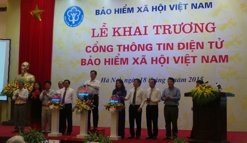Acara peresmian Portal Asuransi Sosial Vietnam