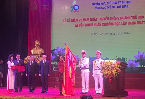 Rapat umum peringatan ultah ke-70 Hari Tradisi Keolahragaan Vietnam