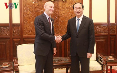 Presiden Vietnam, Tran Dai Quang menerima Presiden Grup Worldvision, Kevin Jenkins