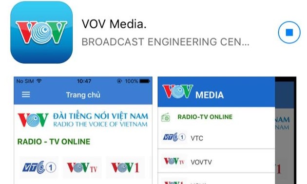 Cara menggunakan fitur “VOV Media” untuk mendengarkan acara VOV di ponsel pintar dan tablet