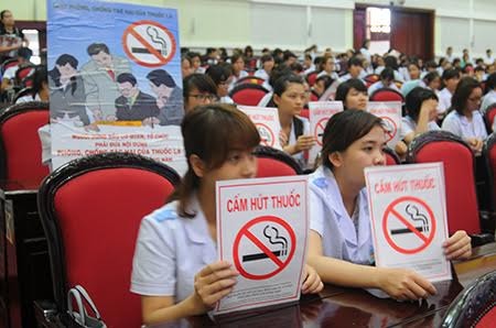 Vietnam melakukan sosialiasi untuk menyambut Hari Dunia Tanpa Rokok (31/5)