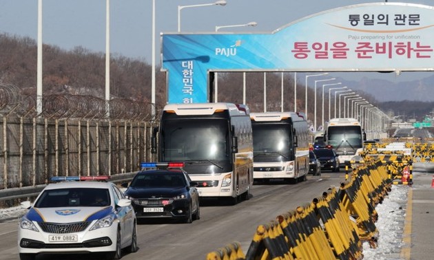  Olimpiade PyeongChang 2018: Para atlet hoki dan rombongan awal RDRK tiba di Republik Korea