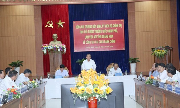 Deputi Harian PM Viet Nam, Truong Hoa Binh melakukan kunjungan kerja di Provinsi Quang Nam