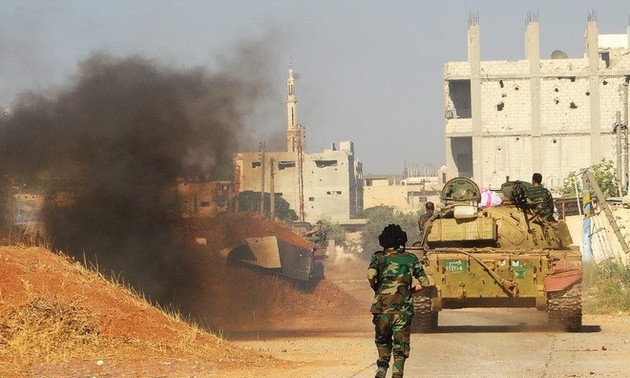 Tentara Suriah memperkuat operasi pembersihan membasmi para militan IS