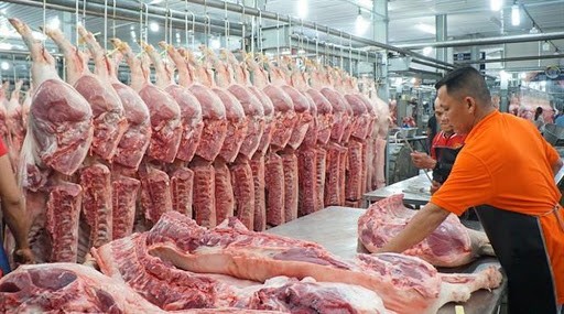 Menyesuaikan harga daging babi di taraf 70.000 VND per Kg