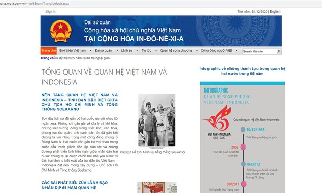 Peresmian Website Khusus Peringatan 65 Tahun Jalinan Hubungan Vietnam – Indonesia