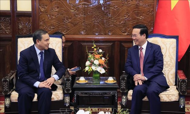 Presiden Vietnam, Vo Van Thuong Menerima Dubes Laos Sehubungan dengan Akhir Masa Baktinya di Vietnam