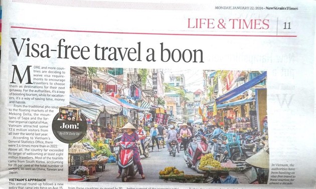 Media Malaysia Menonjolkan Daya Tarik dari Kebijakan Bebas Visa Wisata dari Vietnam