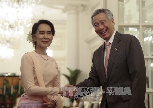 Myanmar’s State Counselor Aung San Suu Kyi visits Singapore
