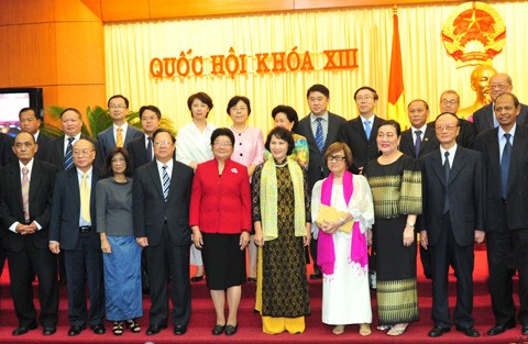 Нгуен Тхи Ким Нган приняла участников конференции организаций дружбы народов...