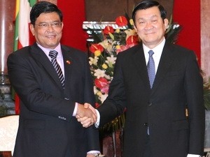 Президент Чыонг Тан Шанг принял вице-президента Мьянмы