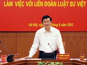Президент СРВ Чыонг Тан Шанг провел рабочую встречу с представителями ФВЮ