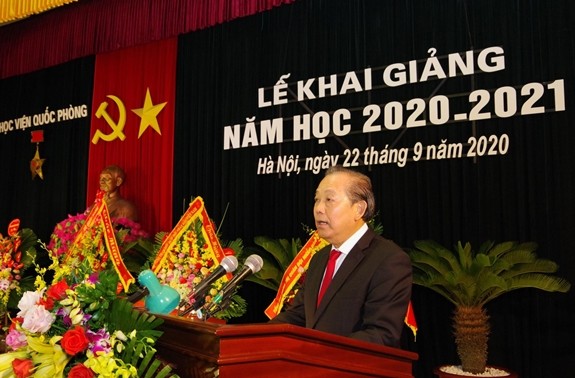 Постоянный вице-премьер Вьетнама Чыонг Хоа Бинь: Академия национальной обороны должна быть достойна звания «Ведущий военный учебно-подготовительный центр»