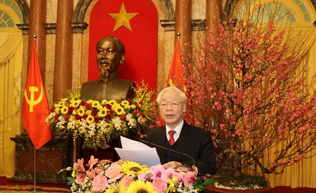 Нгуен Фу Чонг провел новогоднюю встречу с руководителями партии и государства
