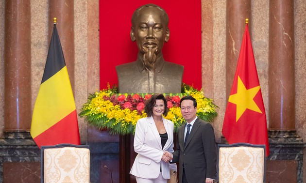 Президент Во Ван Тхыонг принял Председателя Сената Бельгии Стефани Д'Хосе