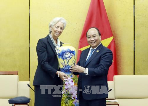 Thủ tướng Nguyễn Xuân Phúc tiếp  Giám đốc Điều hành Quỹ Tiền tệ Quốc tế