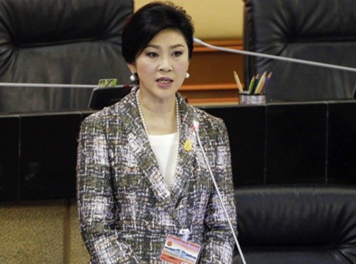 Mantan PM Thailand, Yingluck Shinawatra memberikan keterangan di depan Mahkamah Agung