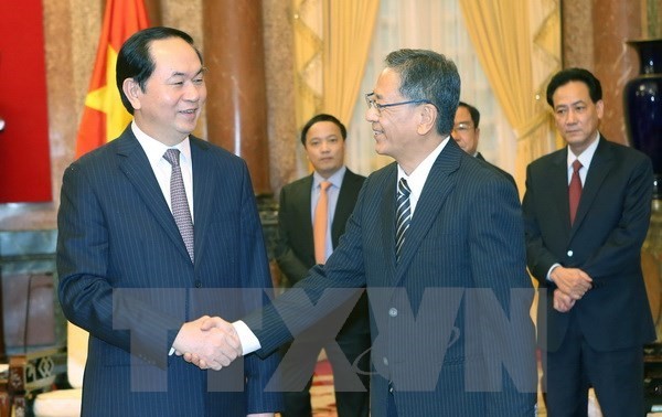 Presiden Tran Dai Quang menerima Dubes Jepang, Hiroshi Fukada sehubungan dengan akhir masa baktinya  di Vietnam 
