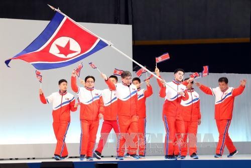 Republik Korea menyambut RDRK yang menghadiri Pesta Olahraga Musim Dingin OyeongChang 2018