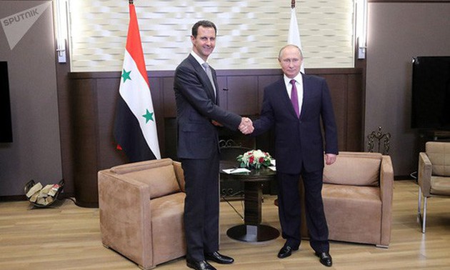  Presiden Suriah dan Presiden Rusia berbahas tentang proses menghentikan bentrokan di Suriah