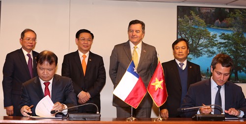 Deputi PM Vuong Dinh Hue mengakhiri dengan baik kunjungan resmi di Cile