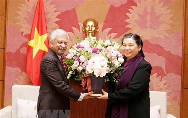 Wakil Harian Ketua MN Tong Thi Phong menerima delegasi pemimpin badan-badan PBB di Vietnam