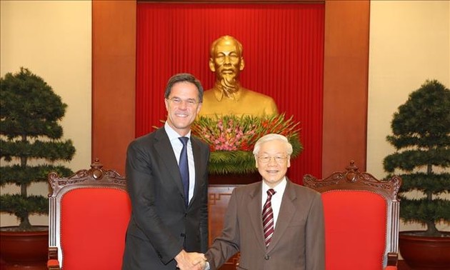 Sekjen KSPK, Presiden Vietnam, Nguyen Phu  Trong menerima PM Kerajaan Belanda, Mark Rutte